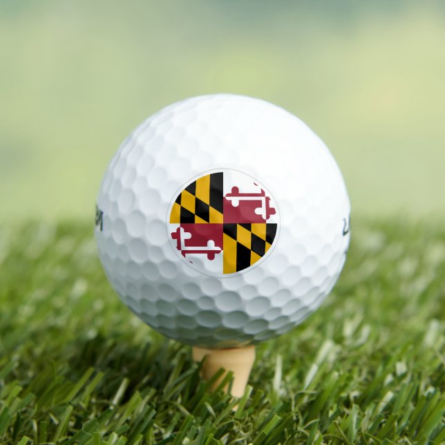 Balles De Golf Golf Maryland & Maryland Drapeau / Golf Ball (T-shirt Insitu)