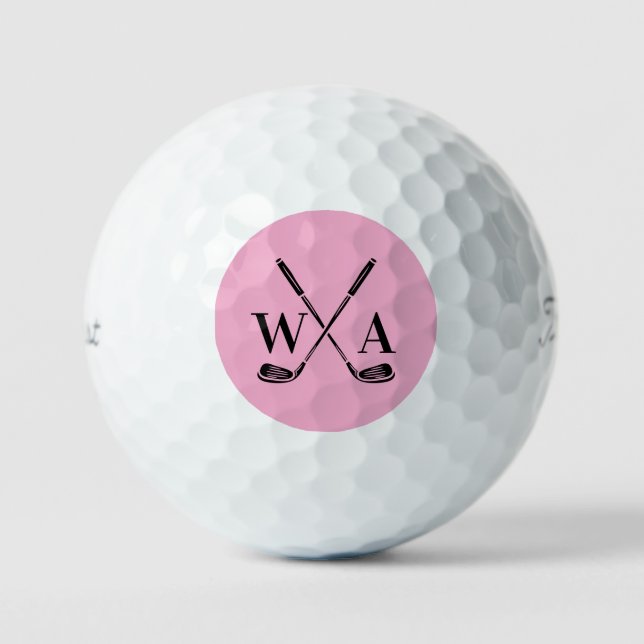 Balles De Golf Golf modern typography initials monogram elegant  (Recto)