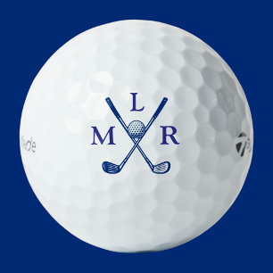 Balles De Golf Golf Moderne Monogramme Typographie Initiales