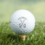 Balles De Golf Golf moderne typographie initiales monogramme élég<br><div class="desc">Golf typographie moderne initie monogramme et nom simple design élégant.</div>