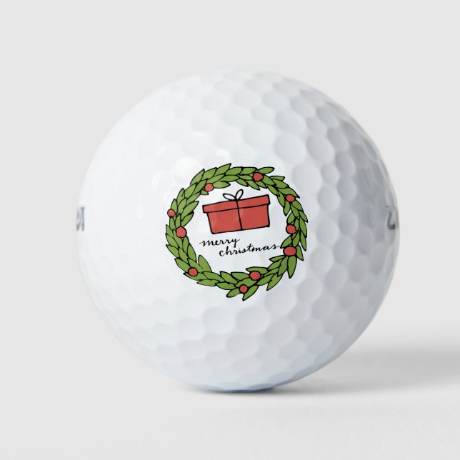 Balles De Golf Golf Noël thème pour Golfer (Devant)