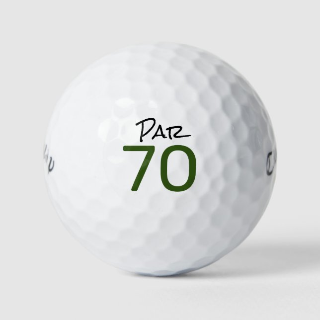 Balles De Golf Golf Par 70 mot pour golfeur 70e anniversaire (Devant)