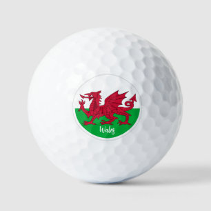 Balles De Golf Golf Pays de Galles & Drapeau gallois, Cymru / Gol