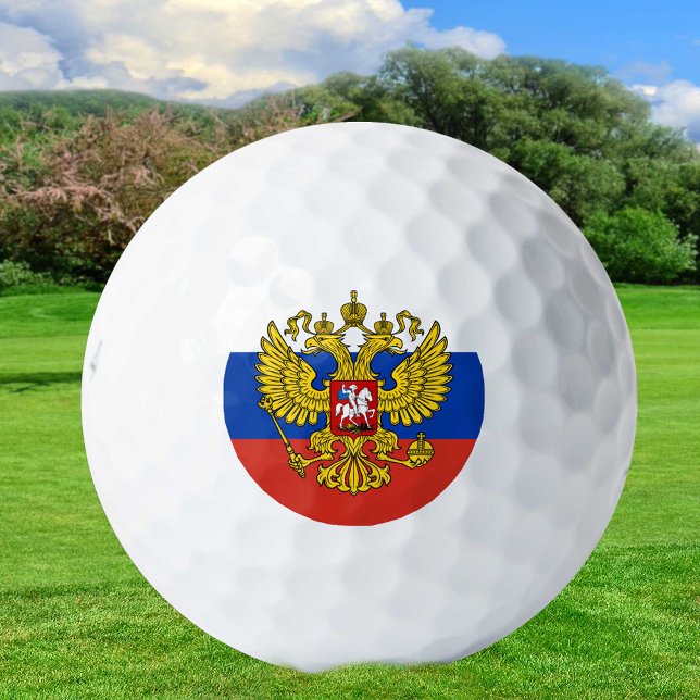Balles De Golf Golf Russie & Drapeau Russe / Golf Р о с с и я (Créateur téléchargé)