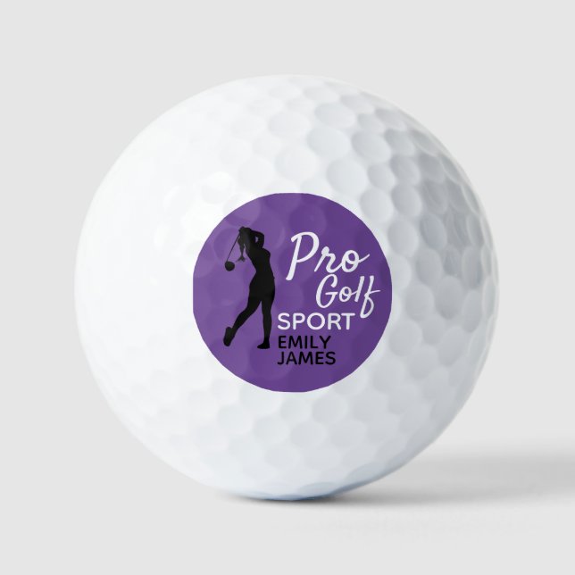 Balles De Golf Golf Silhouette, Pro Golf Sport, Personnalisé (Recto)