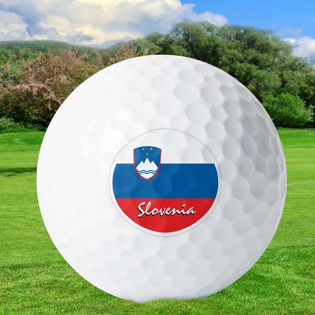 Balles De Golf Golf Slovénie & Drapeau slovène / Golf Ball (Créateur téléchargé)