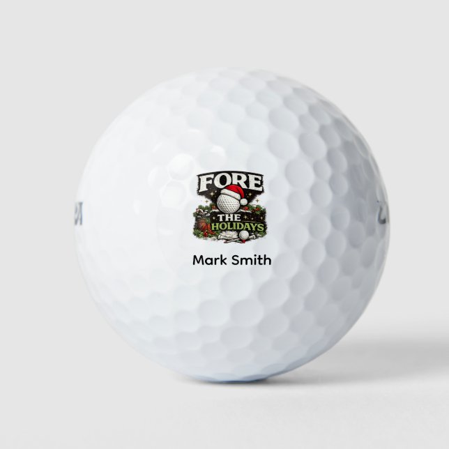 Balles De Golf Golf sur le thème de Noël (Devant)