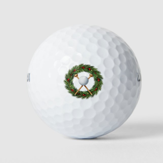 Balles De Golf Golf thème de Noël (Devant)