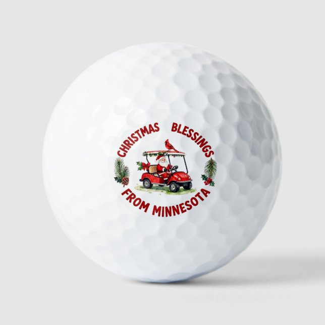Balles De Golf Golf Thème de Noël pour Minnesota  (Recto)