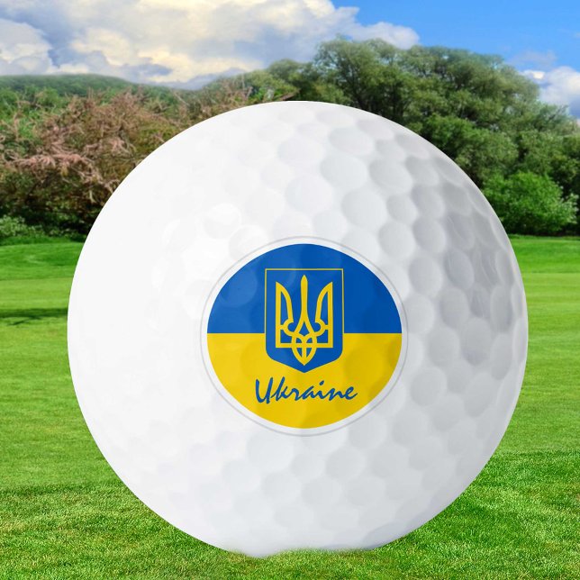 Balles De Golf Golf Ukraine & drapeau ukrainien / Bal de golf (Créateur téléchargé)