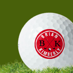 Balles De Golf golfball avec nom de golfeur & initiales marque ro