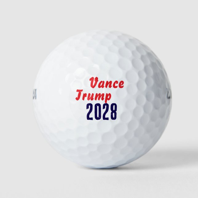 Balles De Golf Golfbaslls Vance/Trump 2028 (Devant)