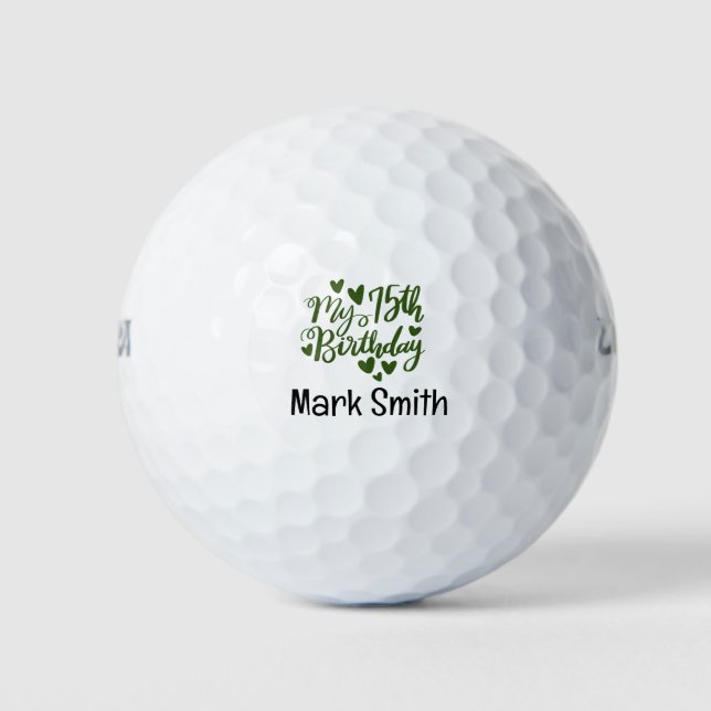 Balles De Golf Golfer 75e anniversaire (Devant)