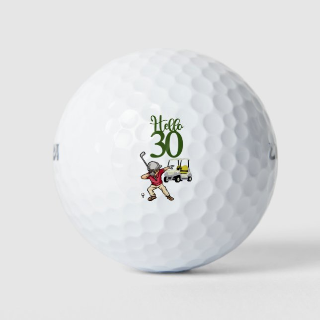 Balles De Golf Golfer dabbing 30e anniversaire (Devant)