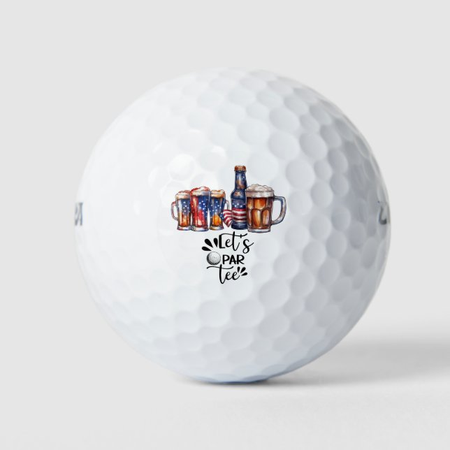 Balles De Golf Golfer Let's Par Tee with Beer (Devant)