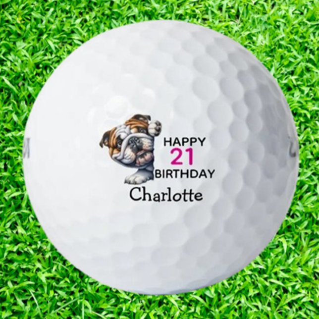 Balles De Golf Golfers amateurs de bouledogues (Créateur téléchargé)