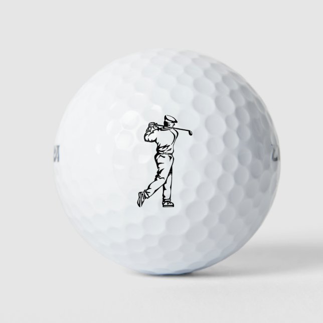 Balles De Golf Golfeur (Devant)