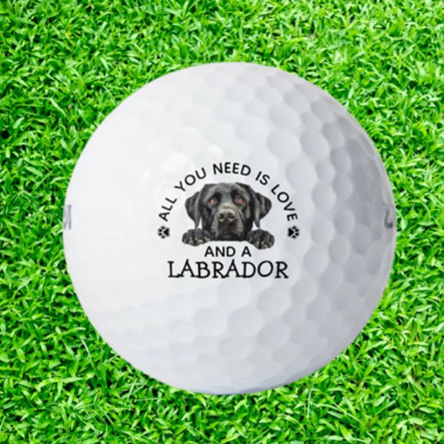 Balles De Golf   Golfeur aimant les Labradors (Celebrate your love for Labradors and golf with our unique Labrador-loving golfer golf balls.  )