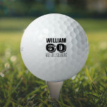 Balles De Golf Golfeur d'anniversaire personnalisé toujours en mo<br><div class="desc">Personnalisez le nom et l'âge pour créer un cadeau d'anniversaire de golf unique et garder saké pour n'importe quel golfeur. Conçu par Thisisnotme©</div>
