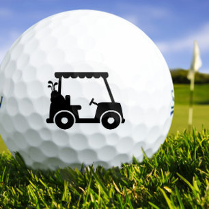 Balles De Golf Golfeur Joueur de Golf Chariot Noir Sportif Cool