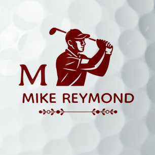 Balles De Golf Golfeur Rouge Foncé Personnalisé