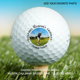 Balles De Golf Golfing Heaven's Fairway Golf Lover Memorial Photo