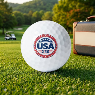 Balles De Golf Golfistes Patriotiques Chic Amérique 250 Étoiles e
