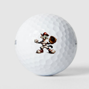 Balles De Golf Goofy Cat Baseball Pitcher Monte