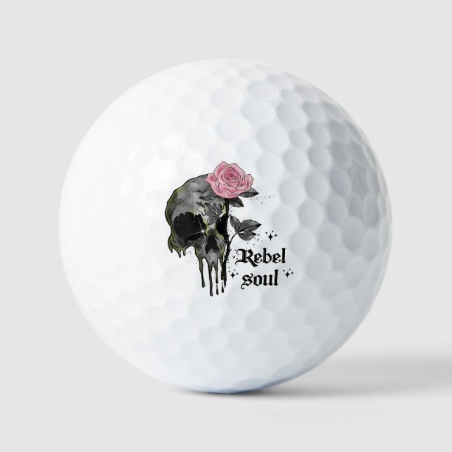 Balles De Golf Goth Skull | Rebel Soul (Recto)