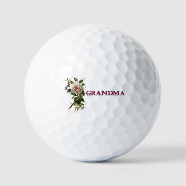 Balles De Golf Grand-mère Rose antique (Recto)
