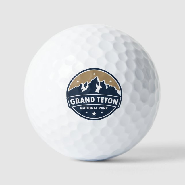 Balles De Golf Grand Teton National Park Round Emblem (Recto)