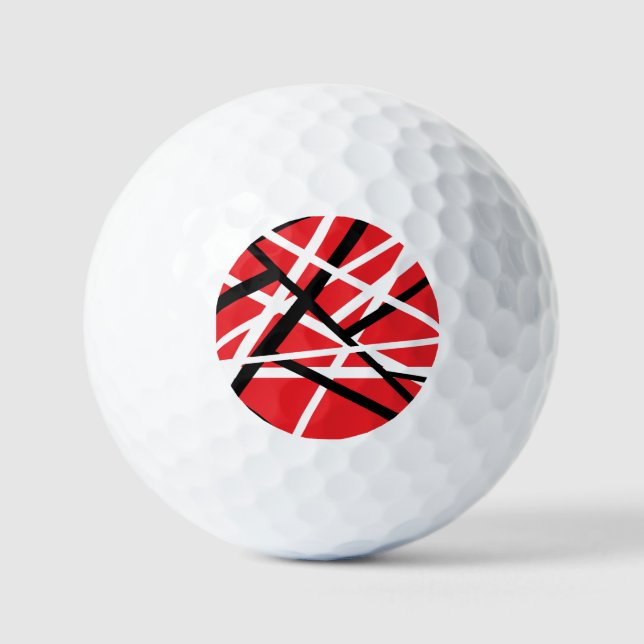 Balles De Golf graphisme rouge, noir et blanc (Recto)