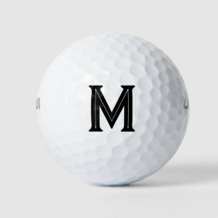 Balles De Golf Gras noir Monogramme père initial