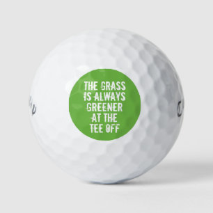 Balles De Golf Grass plus vert Funny Humour de golf dire typograp