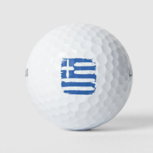 Balles De Golf Grèce Grunge drapeau Vintage Grèce