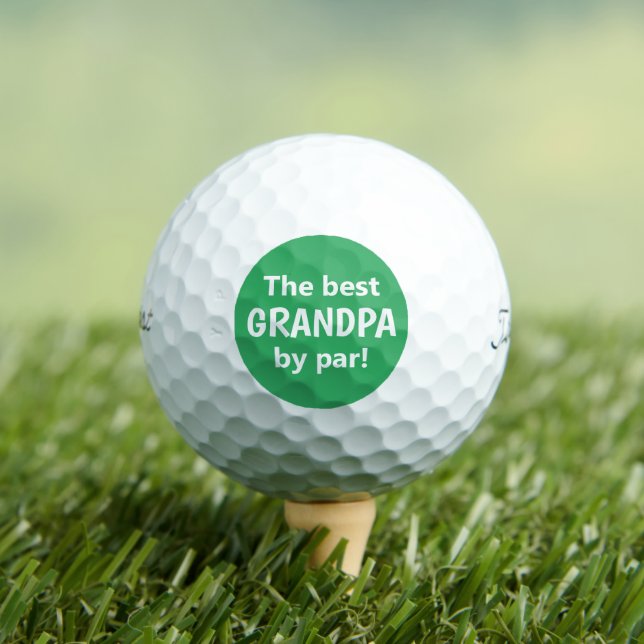 Balles De Golf Green Best Grandpa By Par Fête des pères Golf Ball (T-shirt Insitu)