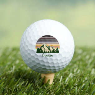 Balles De Golf Green Forest Sunset Cool Personnalisable