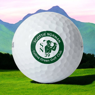 Balles De Golf Green Golfer Logo Nom du club de golf