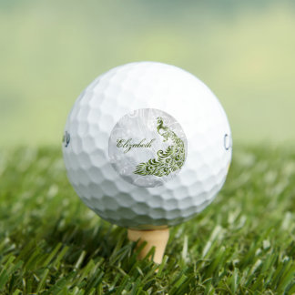Balles De Golf Green Peacock Boules de golf personnalisées