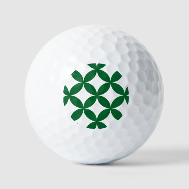 Balles De Golf Green Shippo Motif Golf Ball (Recto)
