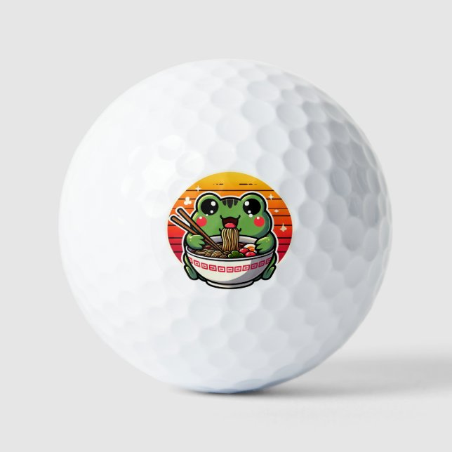 Balles De Golf Grenouille Kawaii Abattage Ramen nouilles Anime co (Recto)