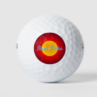 Balles De Golf Grève de lune colorée Conception de texte > Boules
