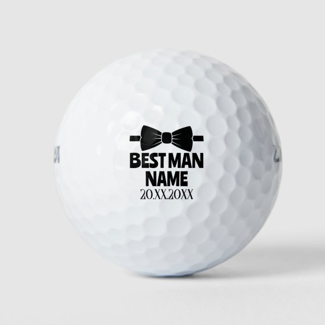 Balles De Golf Groom Best Man Bow Cravate Mariage Bachelor Party  (Devant)