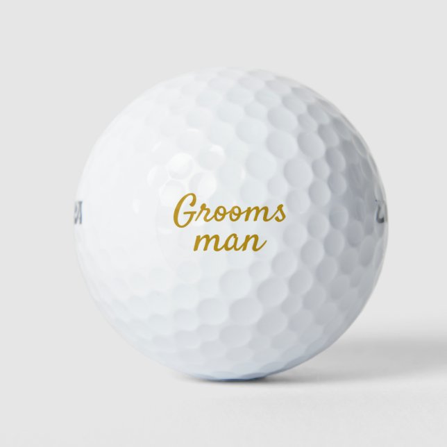 Balles De Golf Groomsman Gold et White Souvenir (Devant)