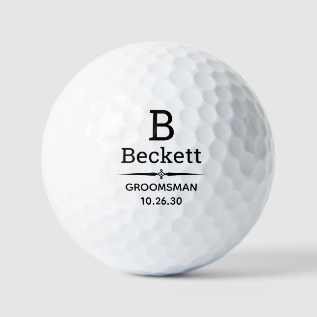 Balles De Golf Groomsman Monogrammed (Recto)