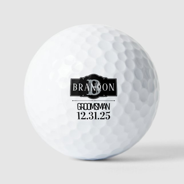BALLES DE GOLF GROOMSMAN PERSONNALISÉ GOLF BALLS (Recto)