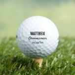 Balles De Golf Groomsmen Typographie moderne Mariage Faveurs<br><div class="desc">Pour le marié qui aime le golf ! Ces balles de golf sont les faveurs parfaites pour les golfeurs de votre mariage, que ce soit pour votre baccalauréat ou pour votre jour de mariage. Personnalisez chaque balle de golf avec le nom de chaque groomsman et la date de votre choix....</div>