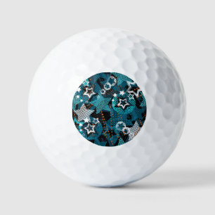 Balles De Golf Grunge star motif, design pour enfants ludique.