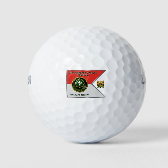 Balles De Golf Guidon du 2e régiment de cavalerie blindée (Devant)