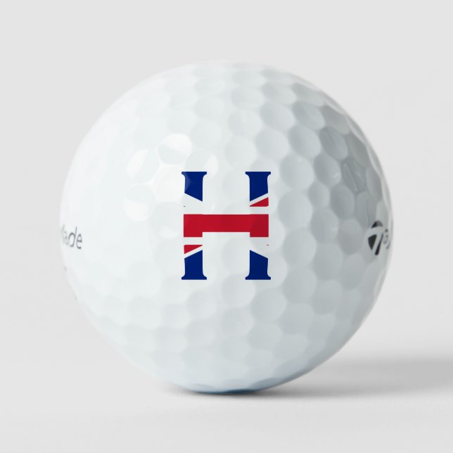 Balles De Golf H Monogramme superposé sur Union Jack Flag tmtp5 g (Recto)